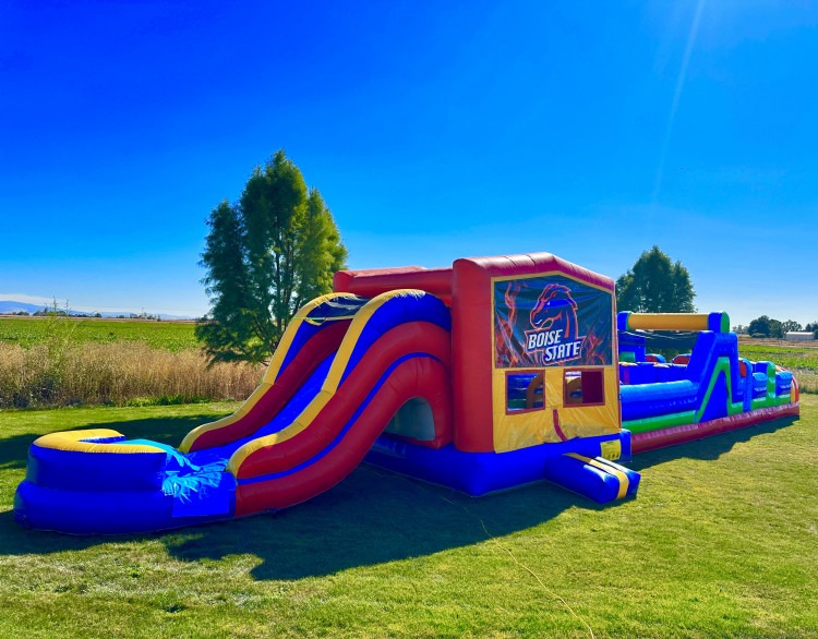 70ft Xtreme Boise State Bounce & Slide Obstacle Madness 70ft Xtreme Boise State Bounce & Slide Obstacle Madness