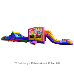 70ft Xtreme Pink Birthday Obstacle