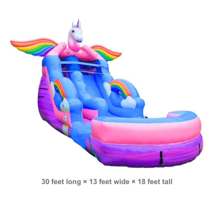 Unicorn Rainbow Slide 18ft