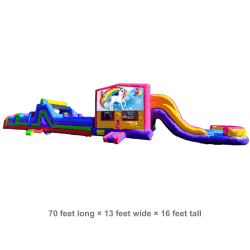 70ft Xtreme Unicorn Bounce Obstacle